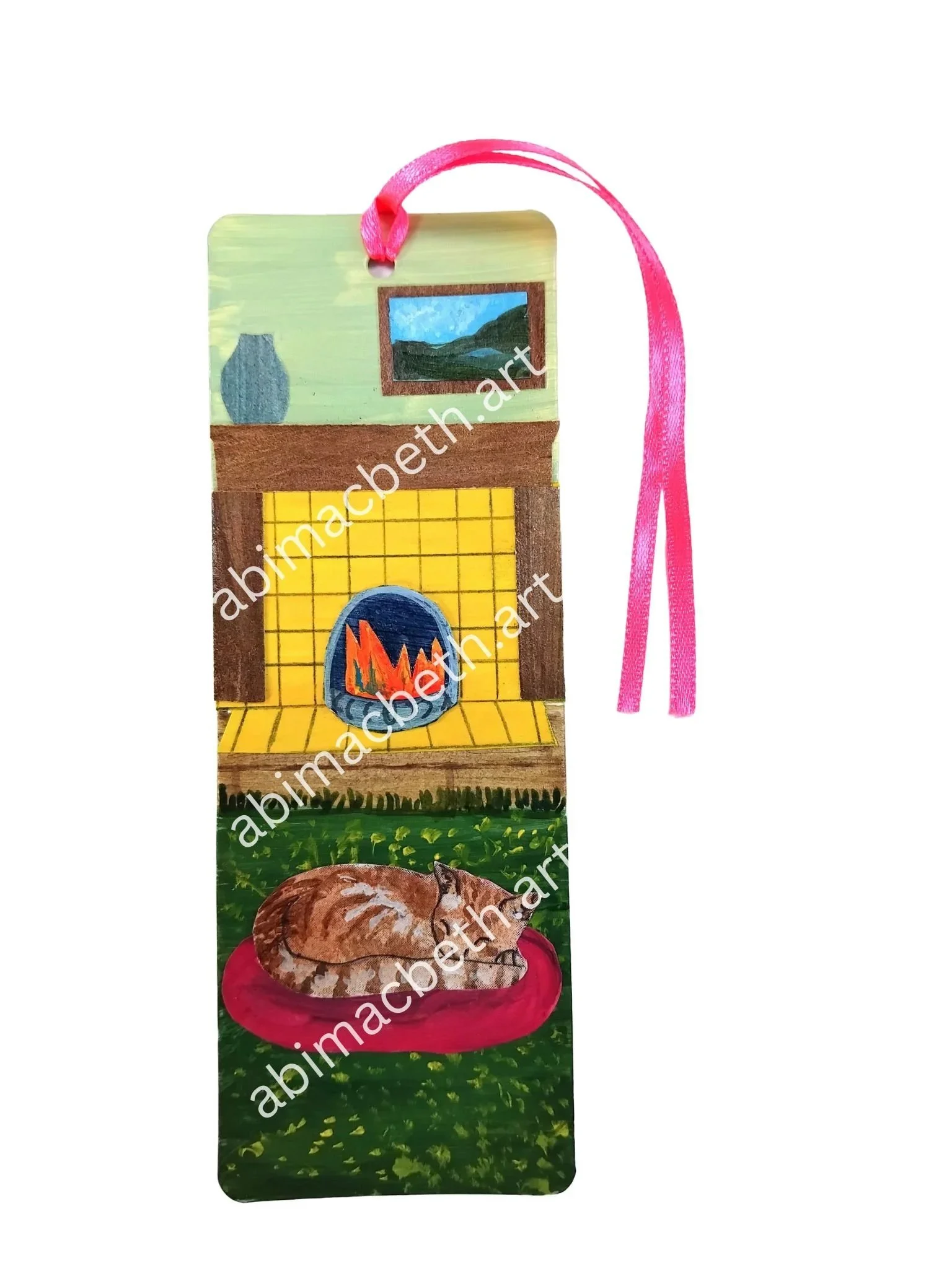 Cosy cat bookmark - download and create