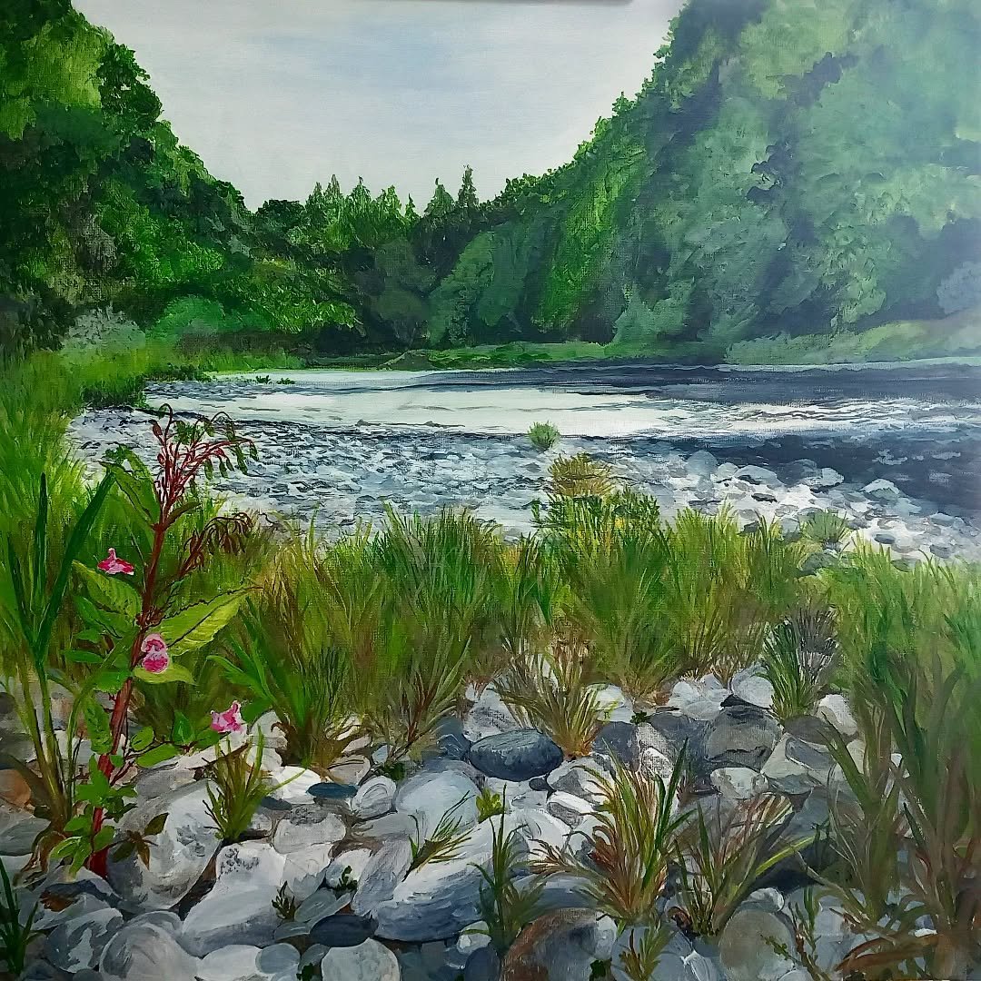 The river Tweed, near Melrose. Acrylic on canvas. I went big which was good but I'm going to try it again but more abstract. I've ordered some oil pastels...
#rivertweed