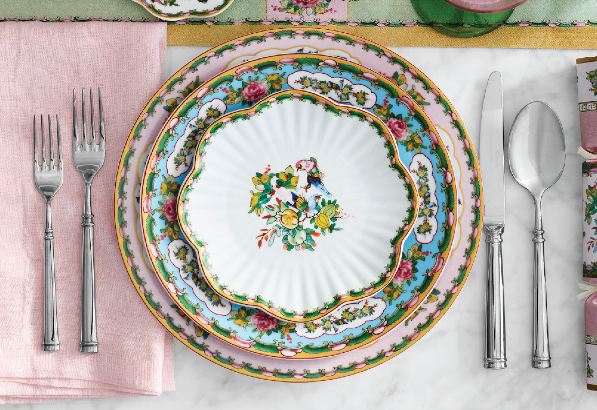 WILLIAMS SONOMA Famille Rose Dinnerware Collection