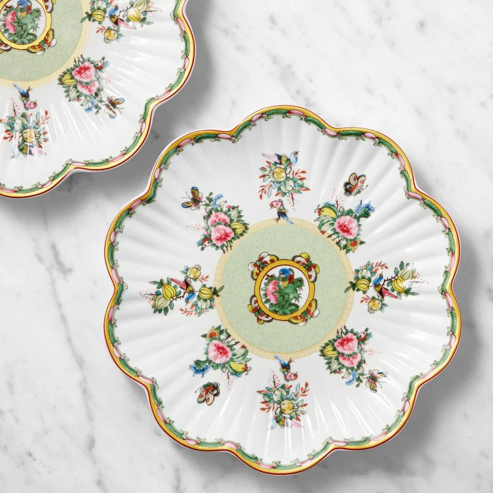 Famille Rose Scalloped Salad Plate