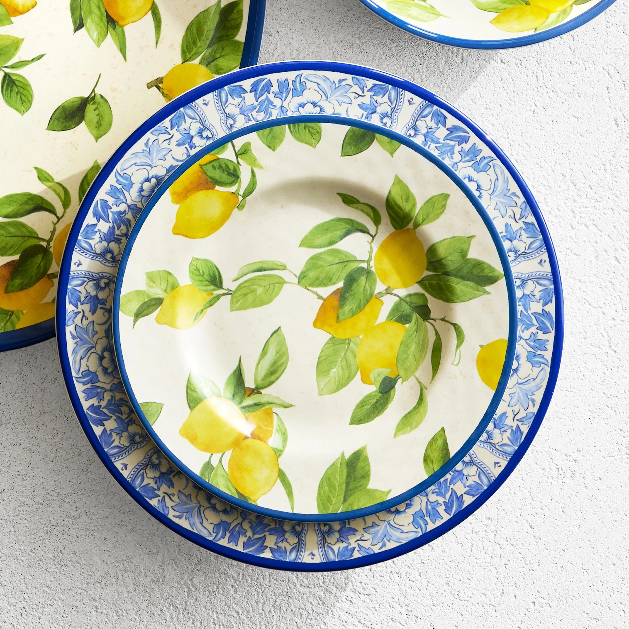Lemon Outdoor Melamine Salad Plates