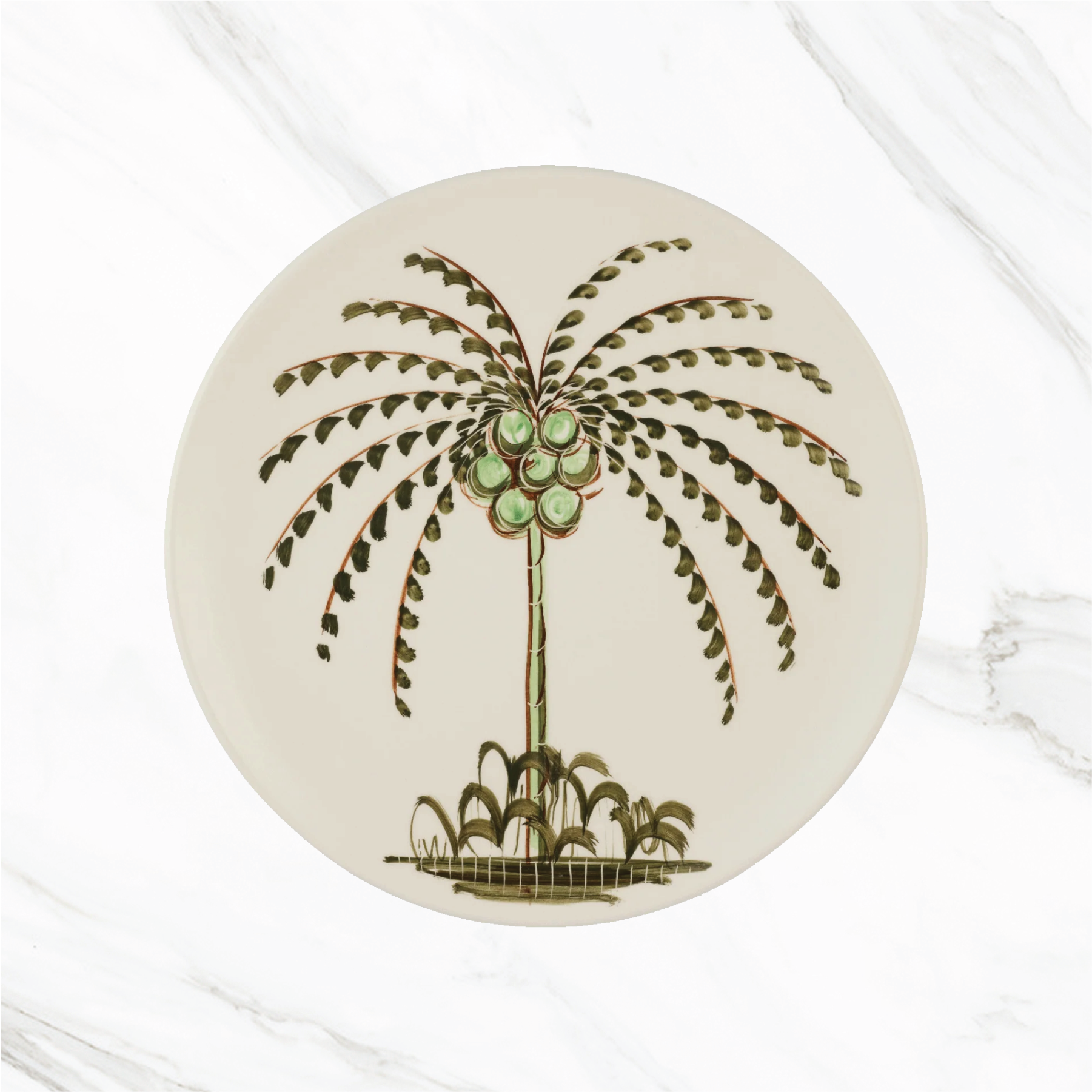 VILLA BOLOGNA POTTERY Palm Charger Plate