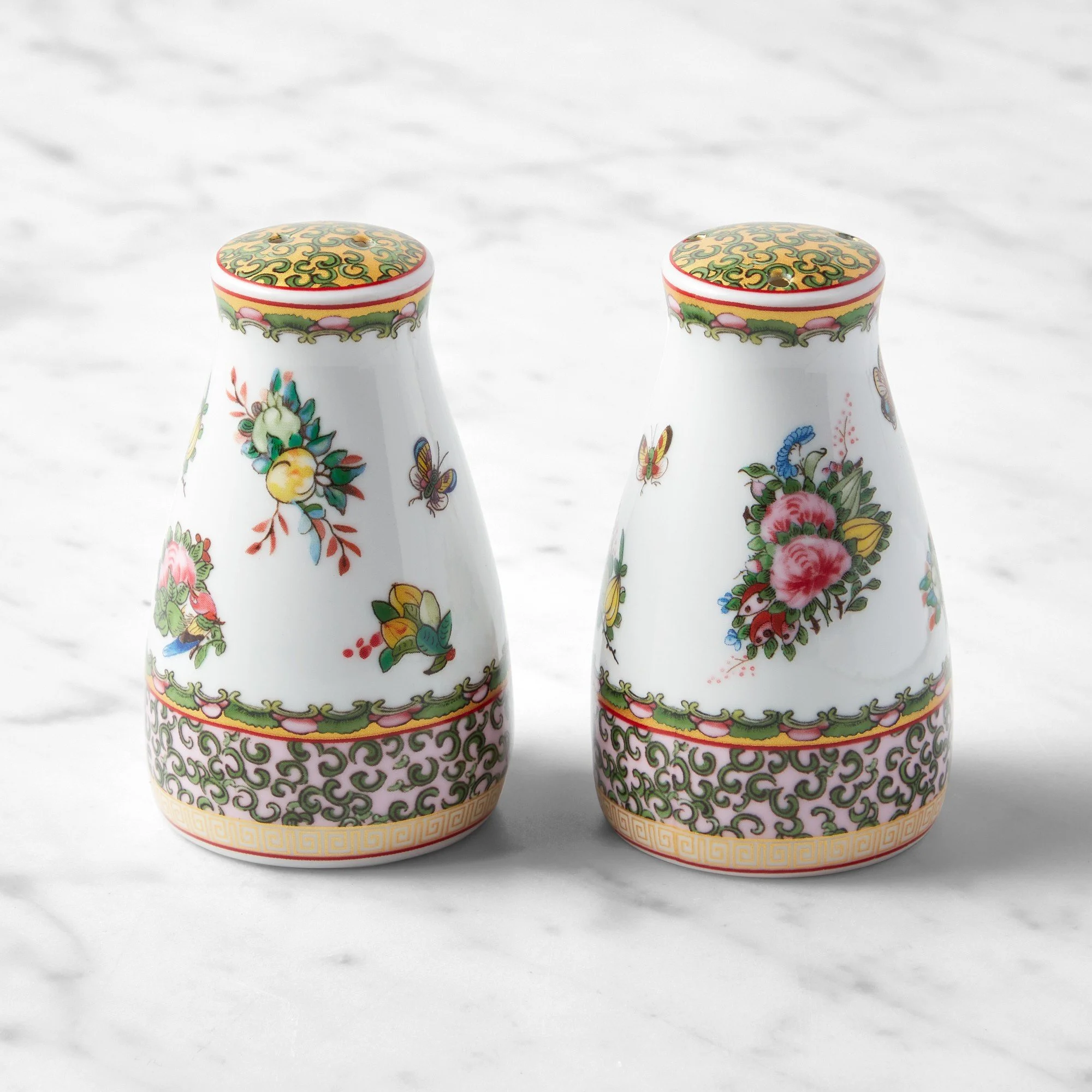 Famille Rose Salt and Pepper Shakers