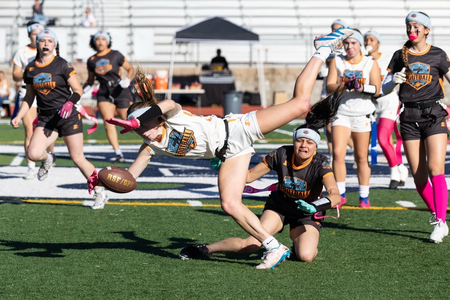 The Central Coast Flag Football Girls All-Star Game took place Sunday at Aptos High School. The North All-Stars, featuring the best of Santa Cruz County, lost 19-12 to the South All-Stars who were the best of Monterey County. A total of 34 top high s