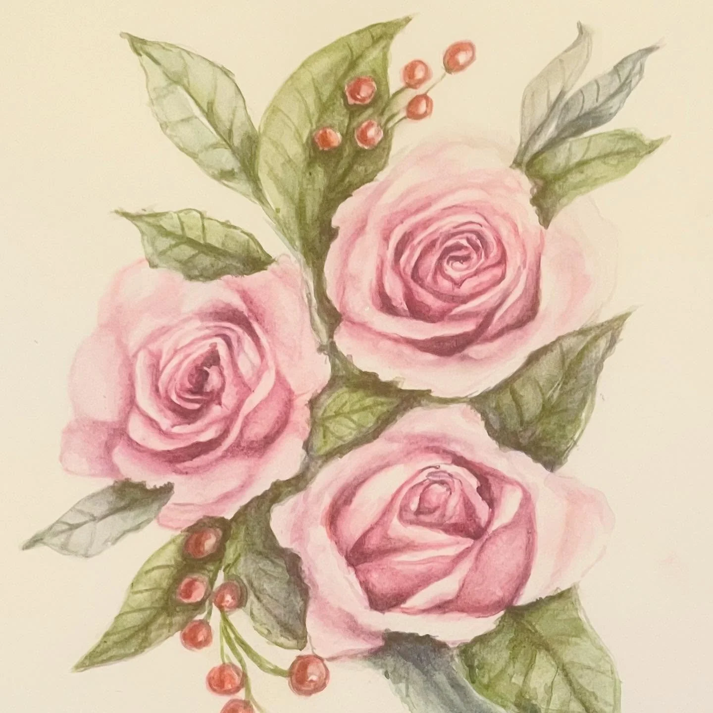 Holiday Florals, get into the grove 
#watercolorflowers #holidayflorals
