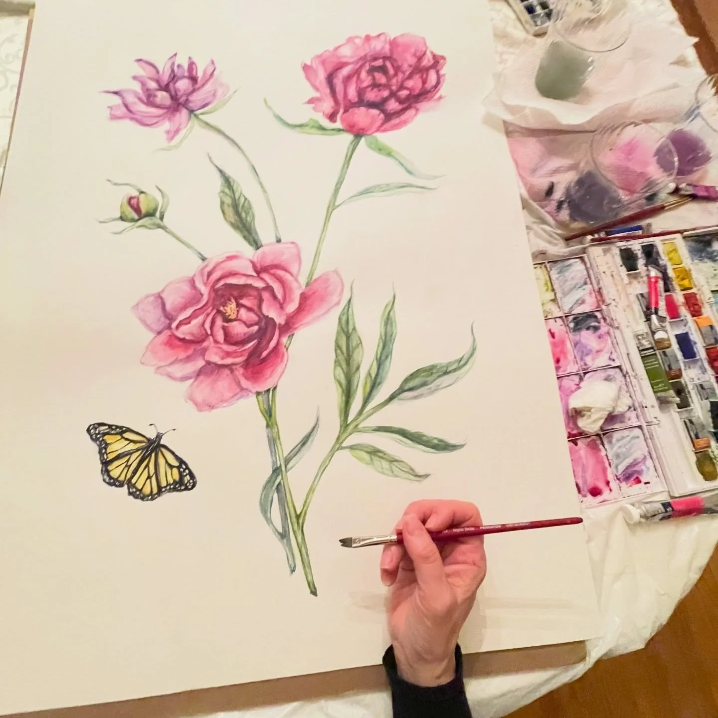 Lost in the moment&hellip; a reminder to myself, it&rsquo;s not about perfection, it&rsquo;s about capturing a feeling. Improving my skill being proud I tried. Maybe it reminds you too.

#watercolorflowers #watercolorartist