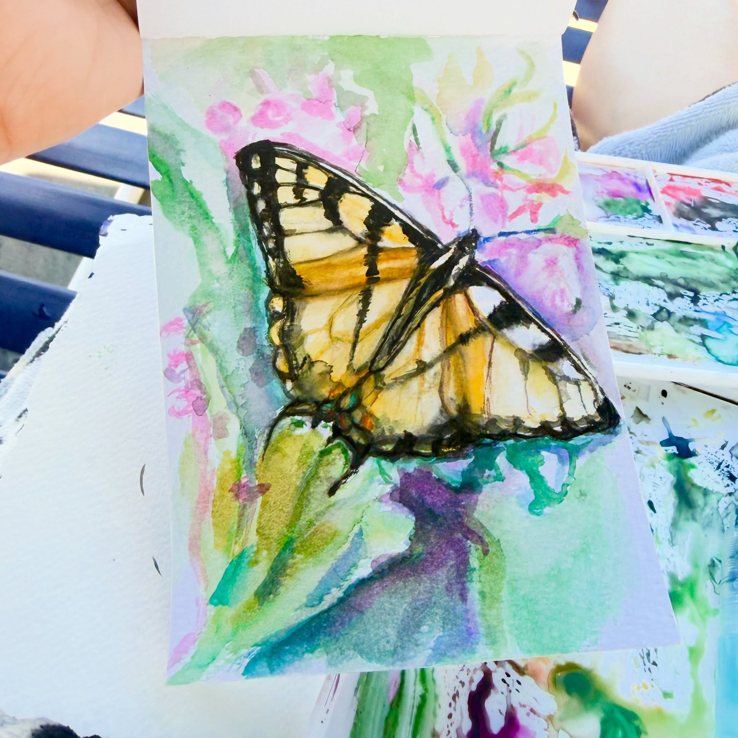 &ldquo;Love is like a butterfly
As soft and gentle as a sigh
The multicolored moods of love are like its satin wings
Love makes your heart feel strange inside
It flutters like soft wings in flight
Love is like a butterfly, a rare and gentle thing&rdq