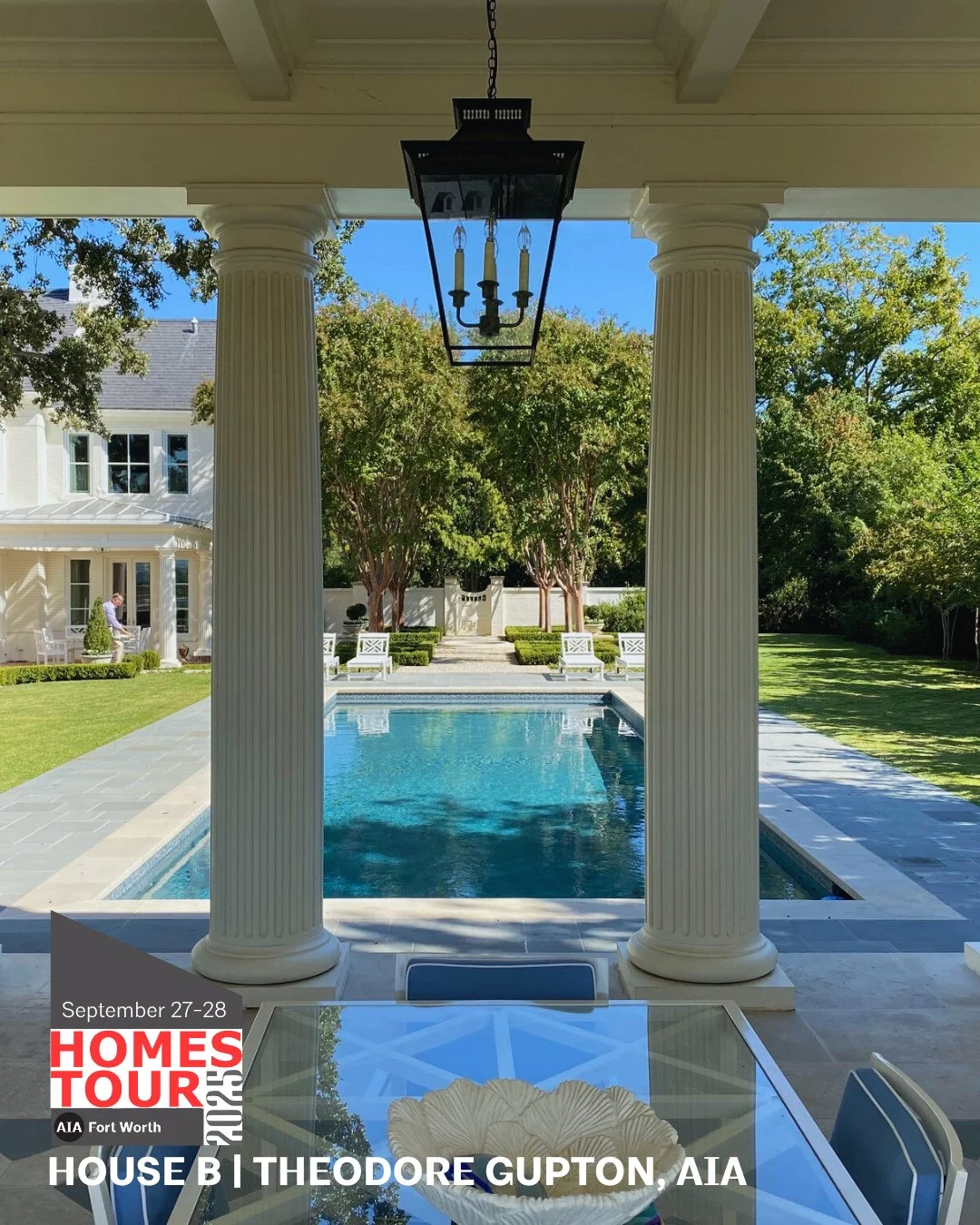 5 days away! The 2025 AIA Fort Worth Homes Tour presented by Ingean Construction features private retreats and stunning views with this Italian inspired pool house.⁠
⁠
9/27-9/28 | 10am-4pm⁠
⁠
Our next spotlight goes to: Theodore Gupton, AIA⁠
⁠
&quot;