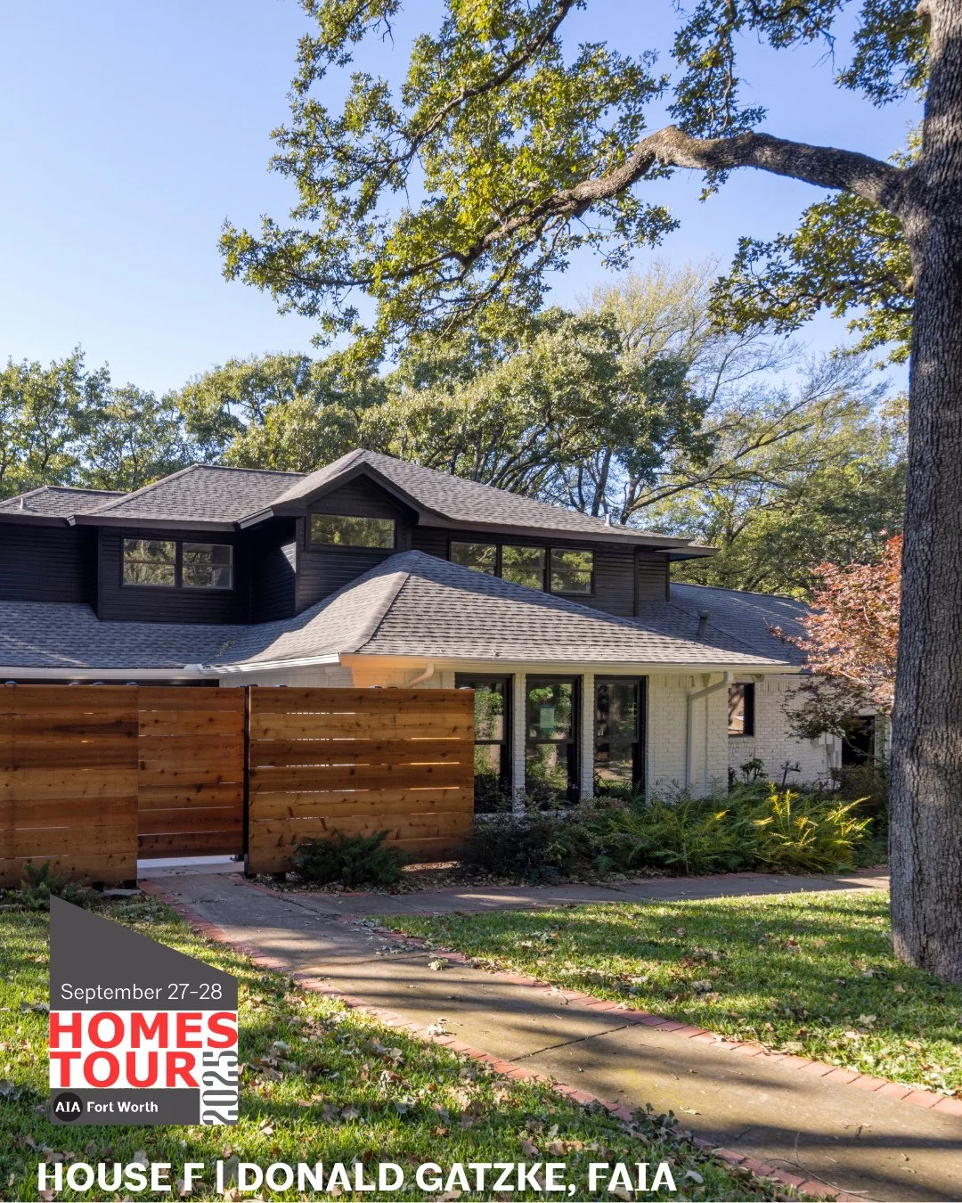 4 days to go! The 2025 AIA Fort Worth Homes Tour presented by Ingean Construction is this Saturday and Sunday!⁠
⁠
9/27-9/28 | 10am-4pm⁠
⁠
Our next spotlight goes to @dfgatzke⁠
Don Gatzke, FAIA⁠
⁠
This 1970's era waterfront home has been completely re