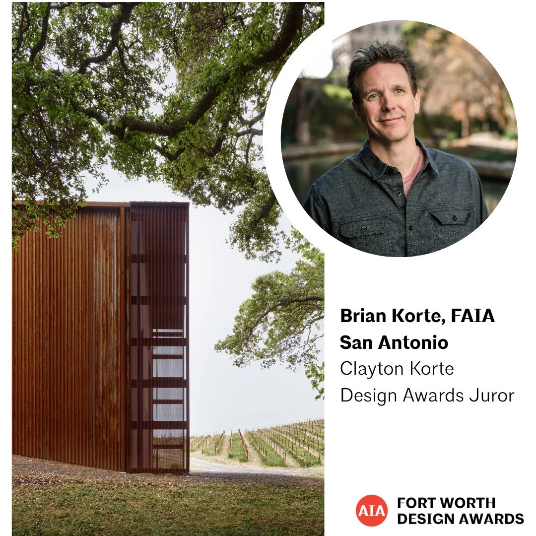 We&rsquo;re thrilled to welcome Brian Korte, FAIA as a juror for the AIA Fort Worth Design Awards on November 14 at the Modern Art Museum of Fort Worth.⁠
⁠
As principal of Clayton Korte&rsquo;s San Antonio office, Brian leads the firm&rsquo;s nationa