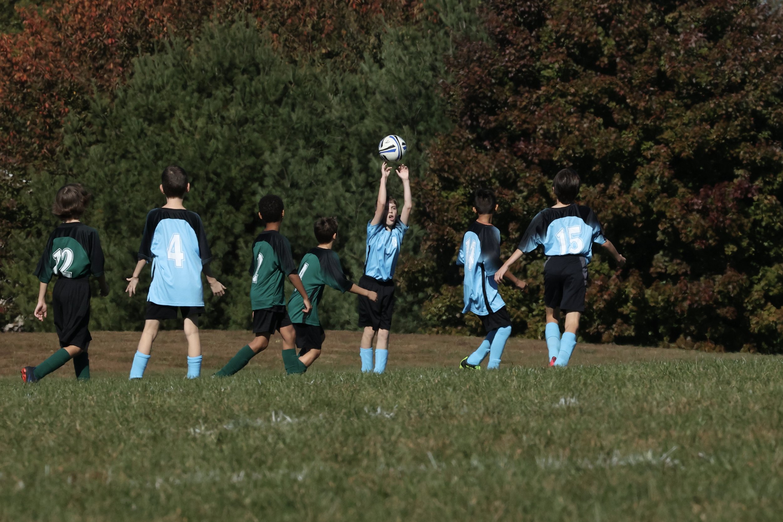  William throws in from the side line 