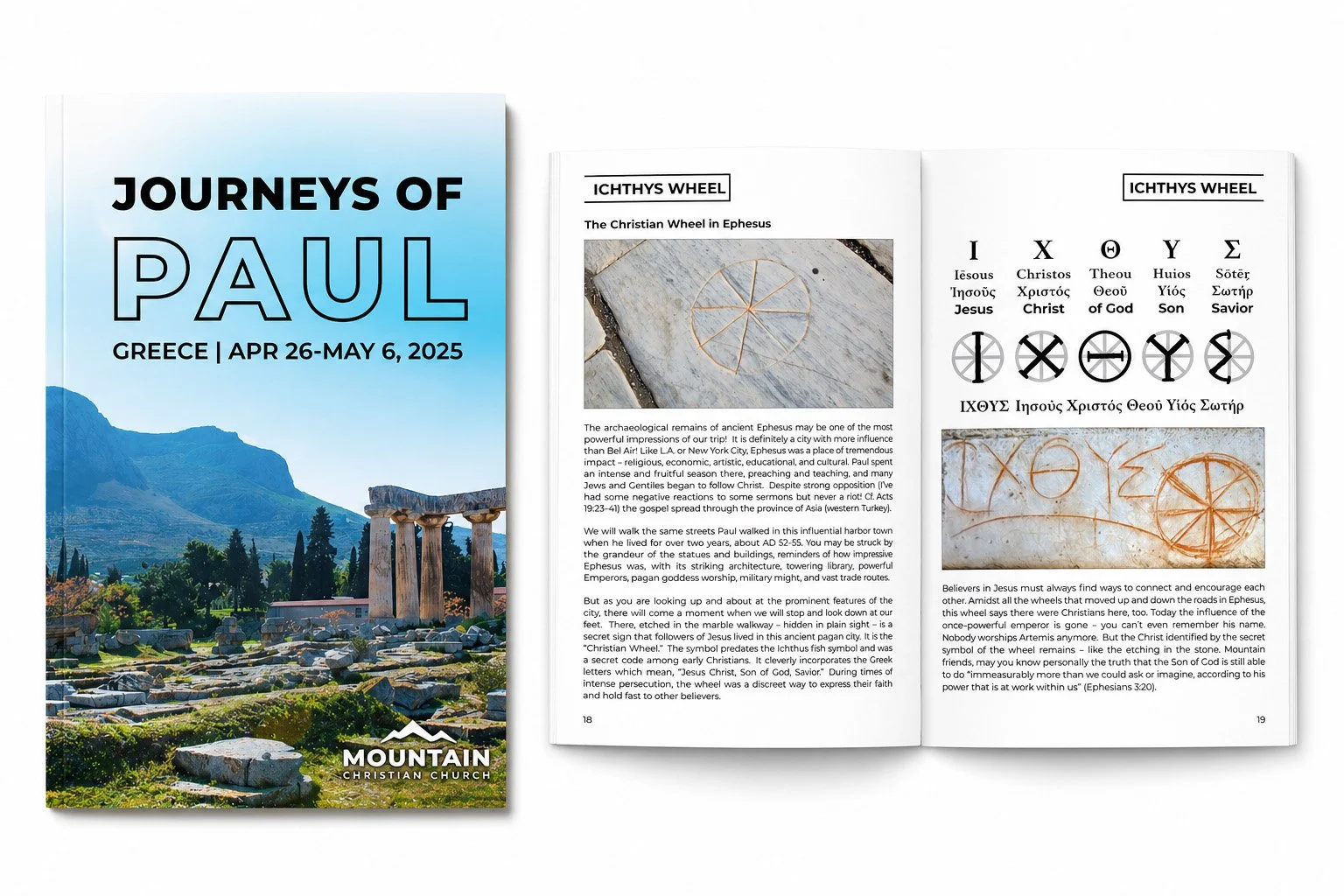 Designed and laid out a 32-page travel booklet (using Indesign + Illustrator)