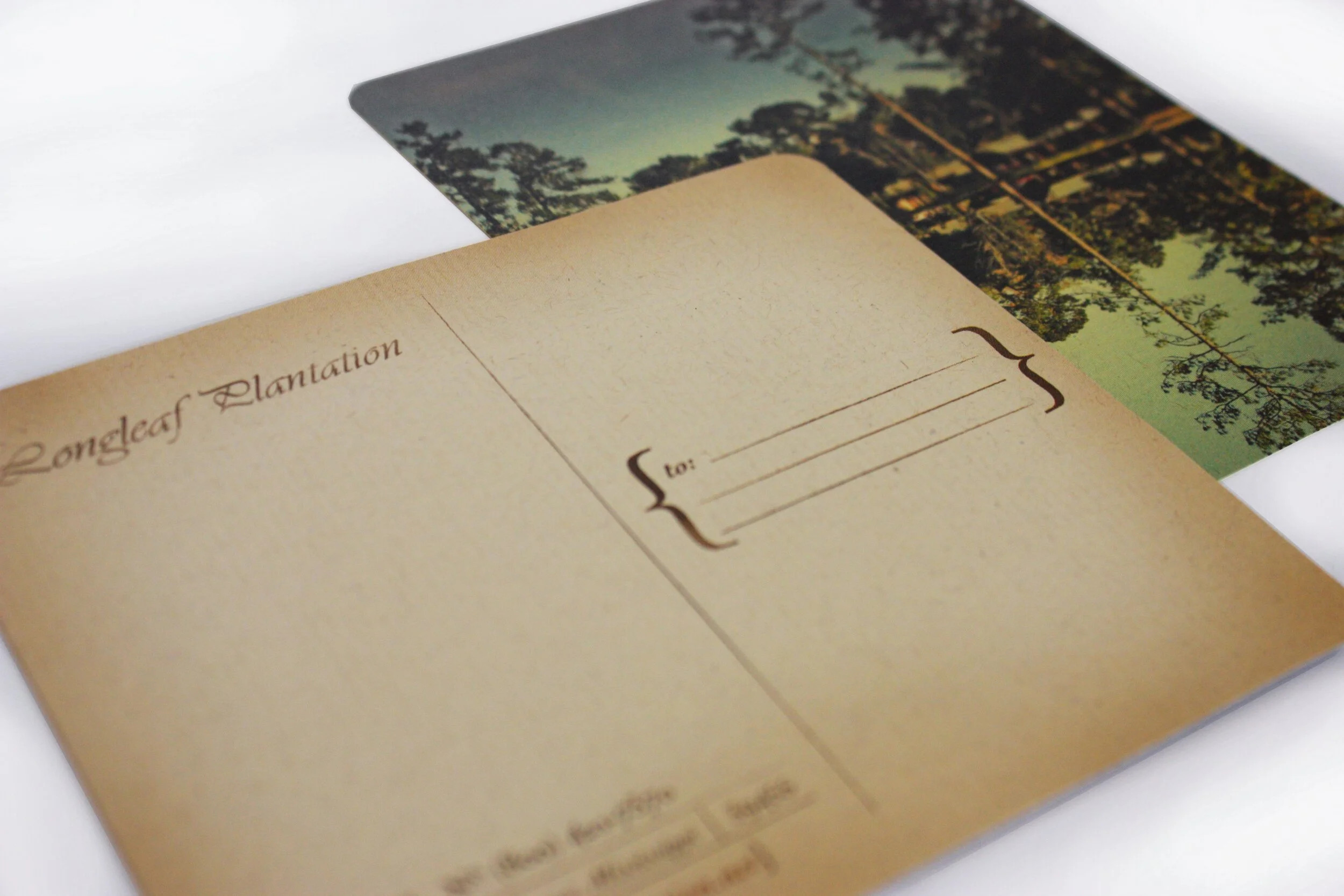 Designed coordinating postcards