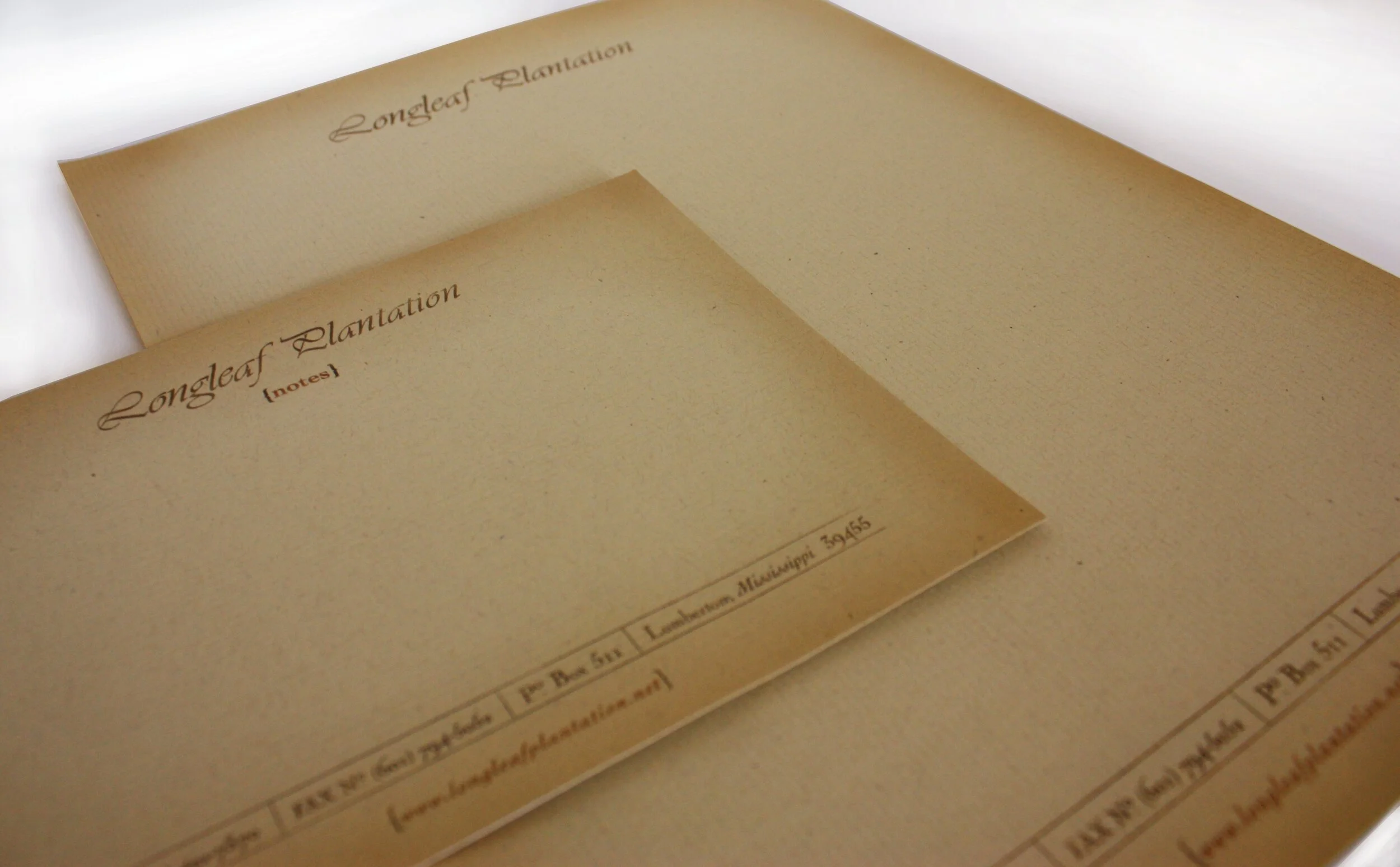 Designed coordinating letterhead and envelopes