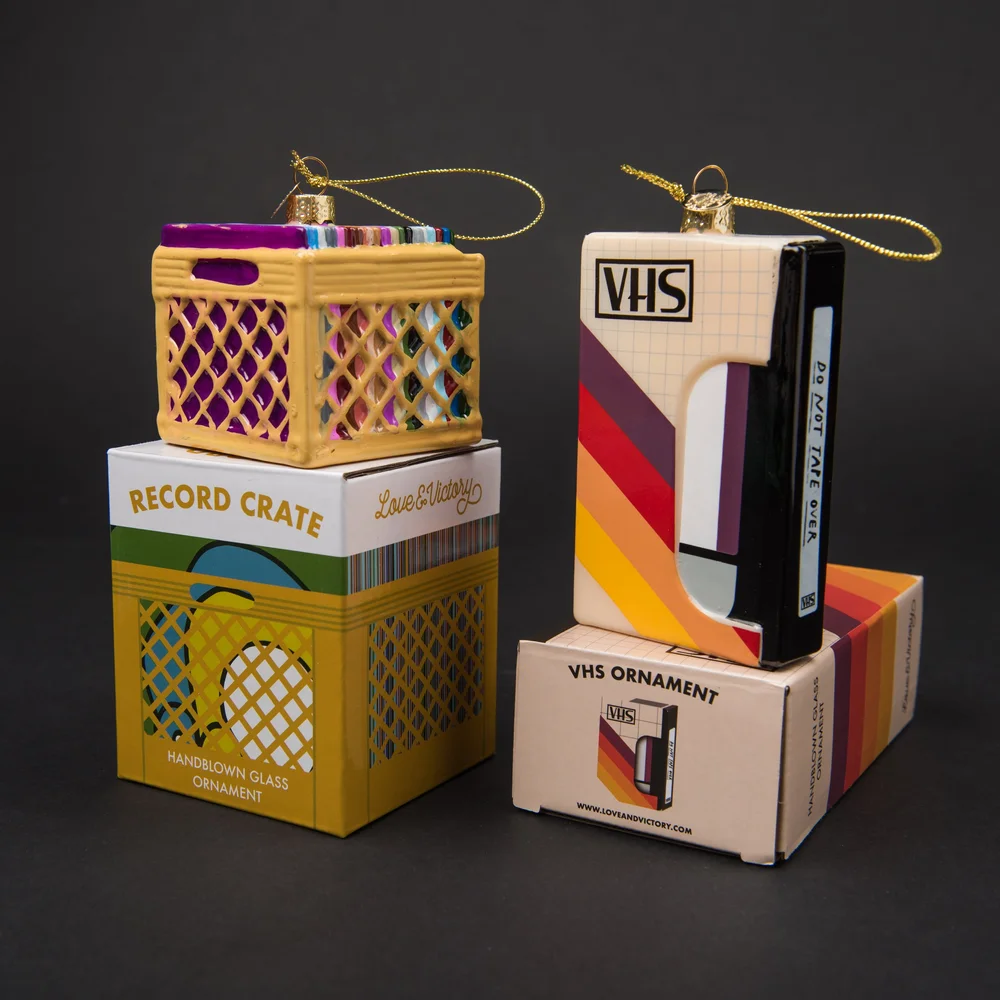 Record Crate Ornament — Love & Victory