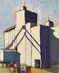 01-Petaluma Dairyman's Feed Mill - 12"x14", Oil on Canvas 