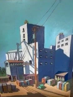 02-Petaluma Dairyman's Feed Mill - 36"x48", Oil on Canvas 