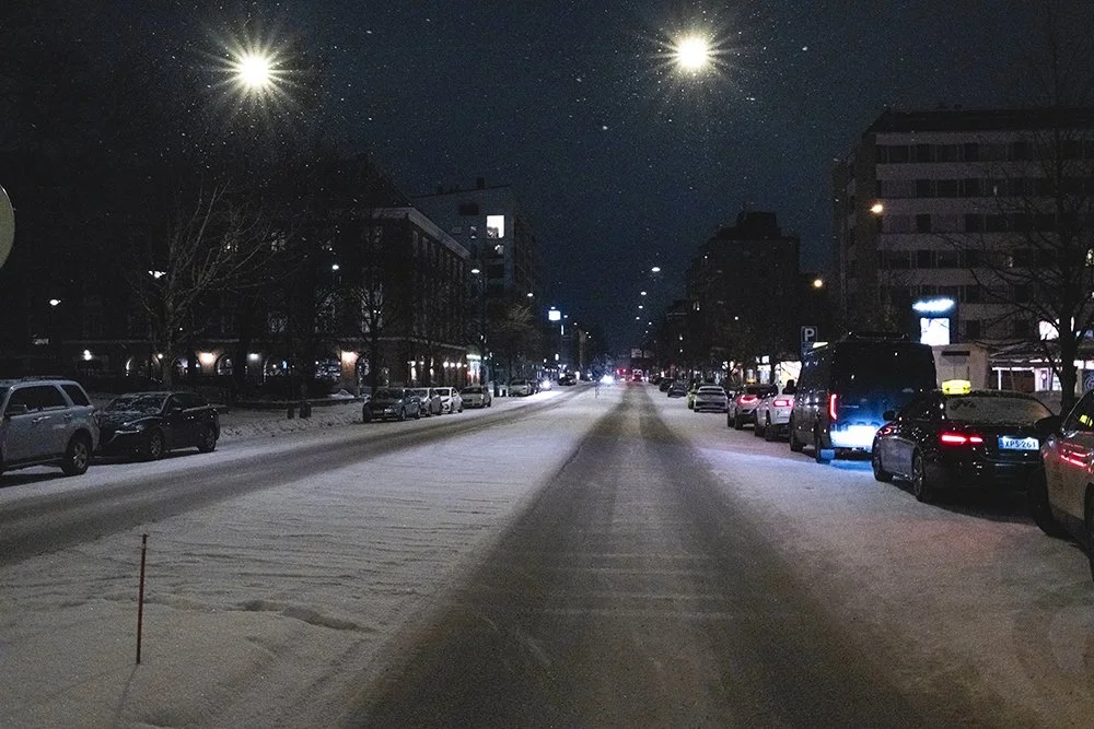 Valokuvia Tammelantorilta. Talvikuvia Tampereelta