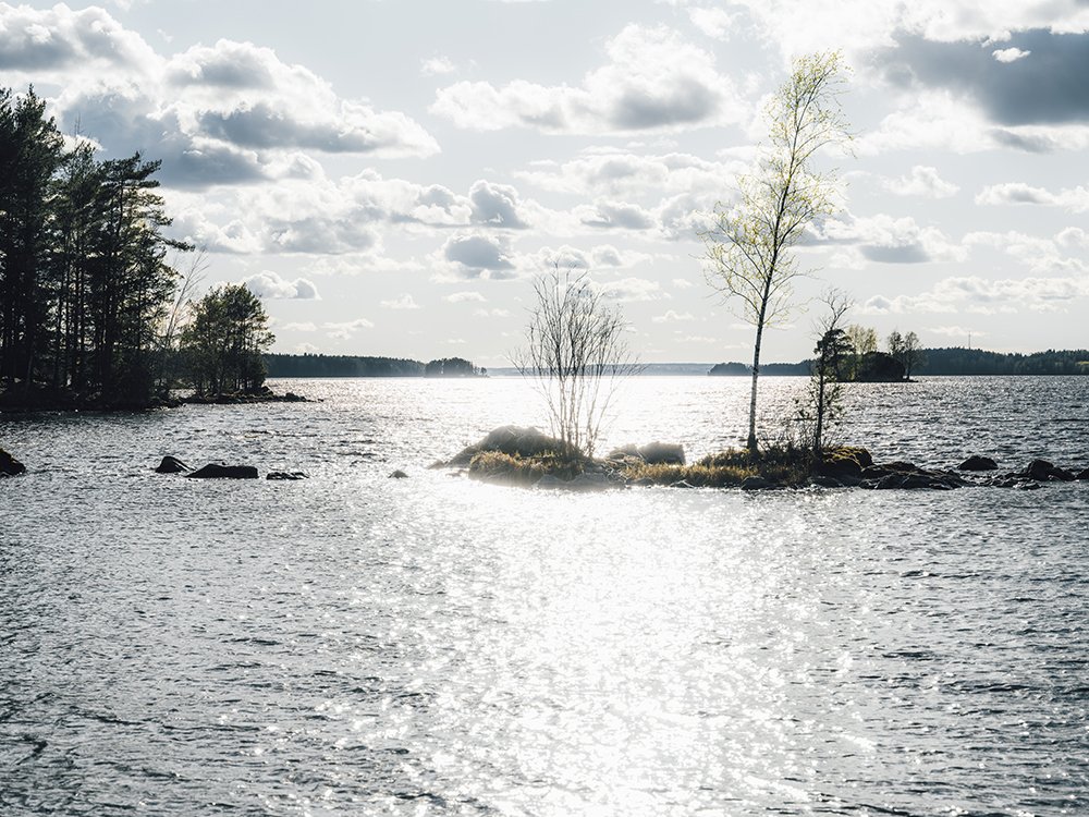 Katiskalahdelta maisema Näsijärvelle. Valokuvia Olkahisista