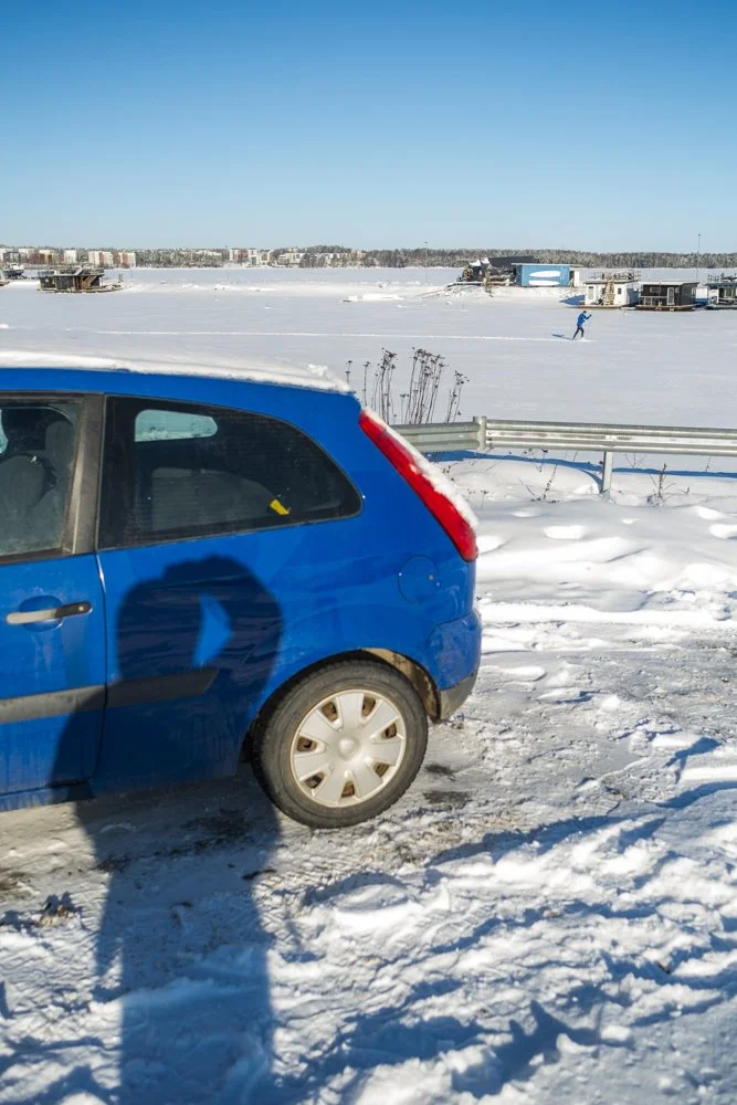 Hiihtoa Näsijärven jäällä
