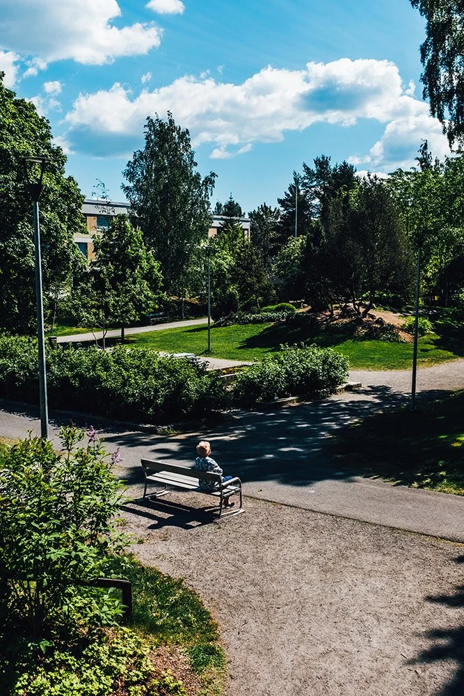 Kesä Väinö Linnan puistossa Amurissa