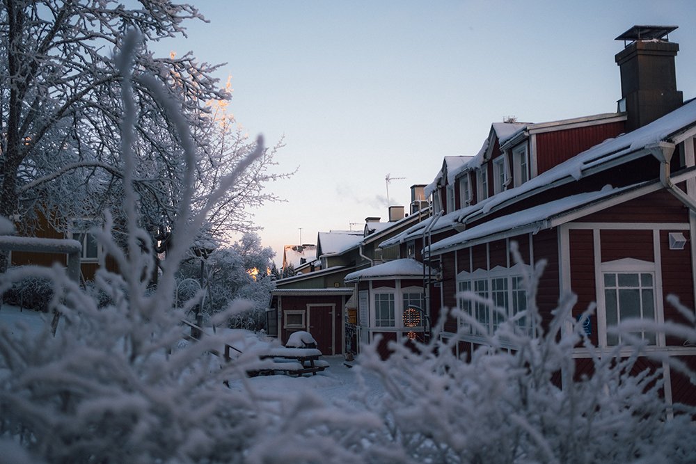 Punainen puutalo Pispalassa