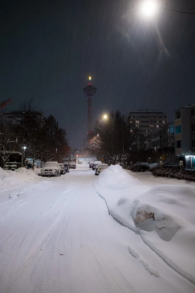 Valokuva talvesta Amurinkadulla