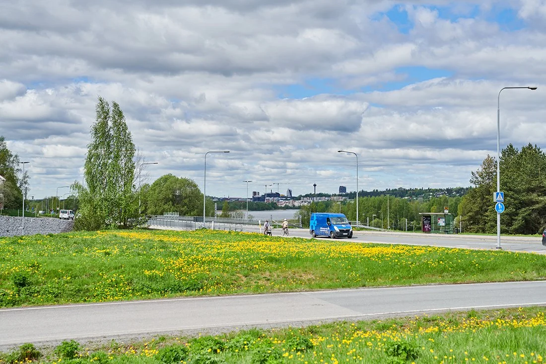 Muotialan kaupunginosa. Maisema Iidesjärvelle ja keskustaan