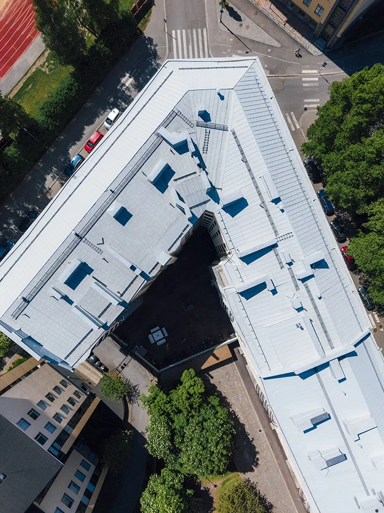 Pikarilinna ylhäältä alas. Dronekuvia Tampereelta