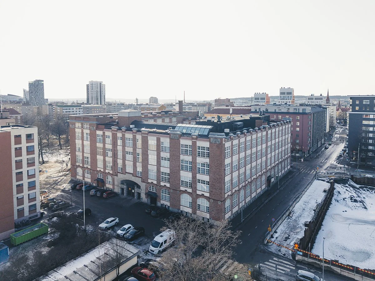 Aaltosen kenkätehdas Dronekuva