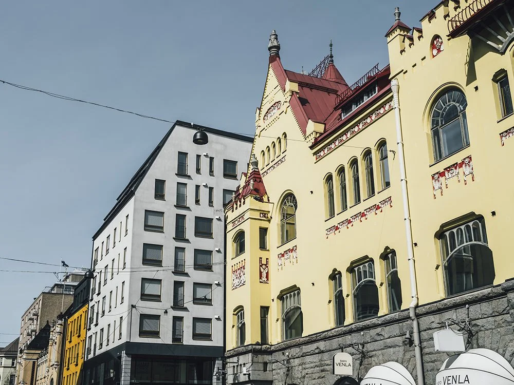 Valokuva Tampereen Kauppakadulta.