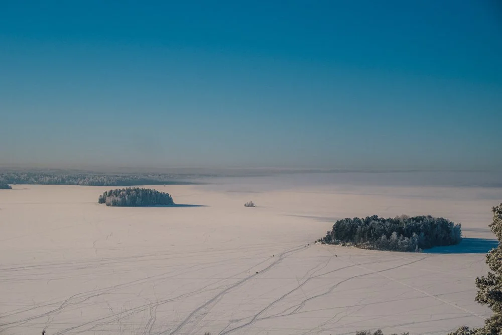 Talvimaisema Pyykkipuistosta.