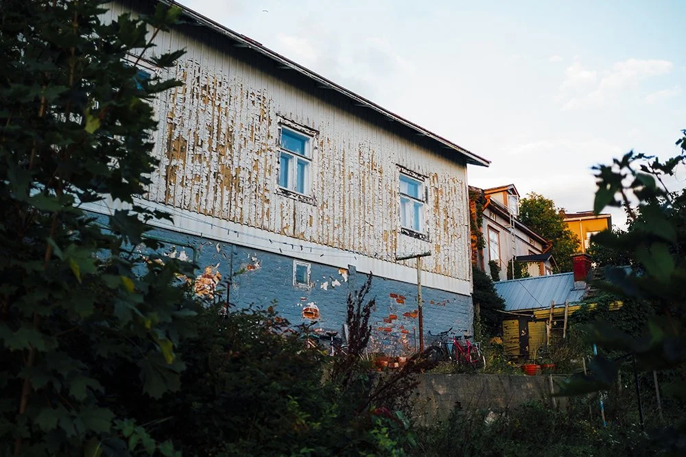 Vanhoja Pispalan puutaloja. Valokuvia Pispalasta