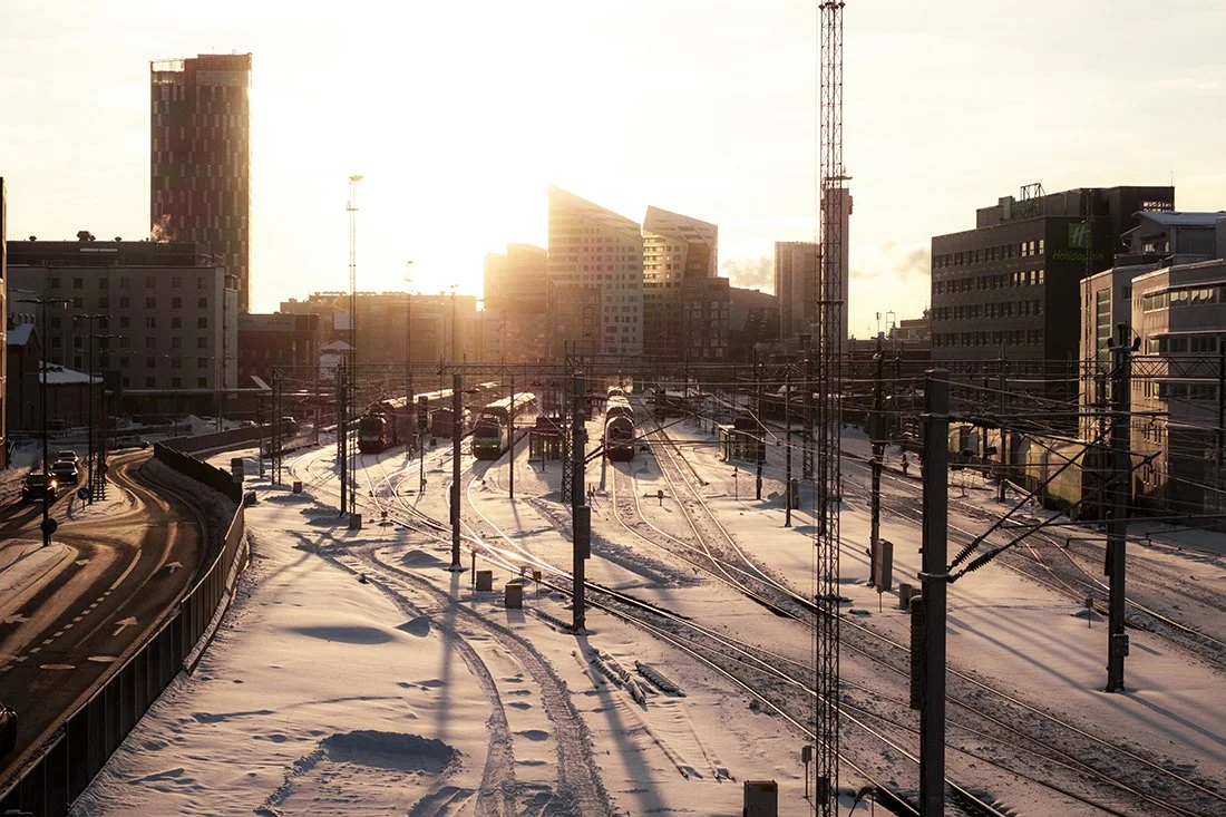 Tampereen Ratapiha talvella