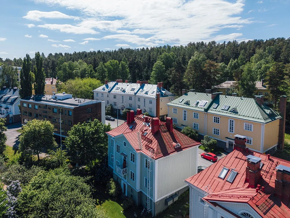 Ilmakuvia Pyynikiltä. Santalahdentie Pyynikillä