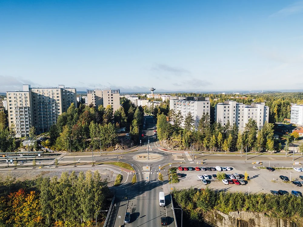 Dronekuva Hervannasta.