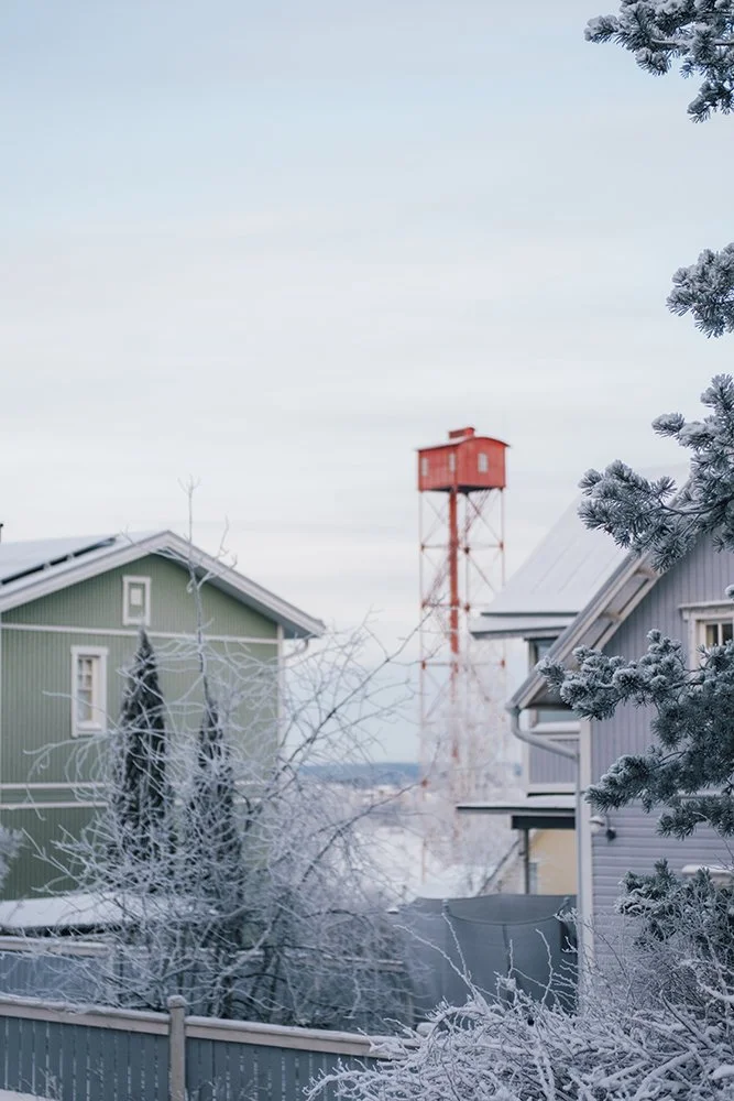 Rinnekadulta Haulitornille. Talvi Pispalassa