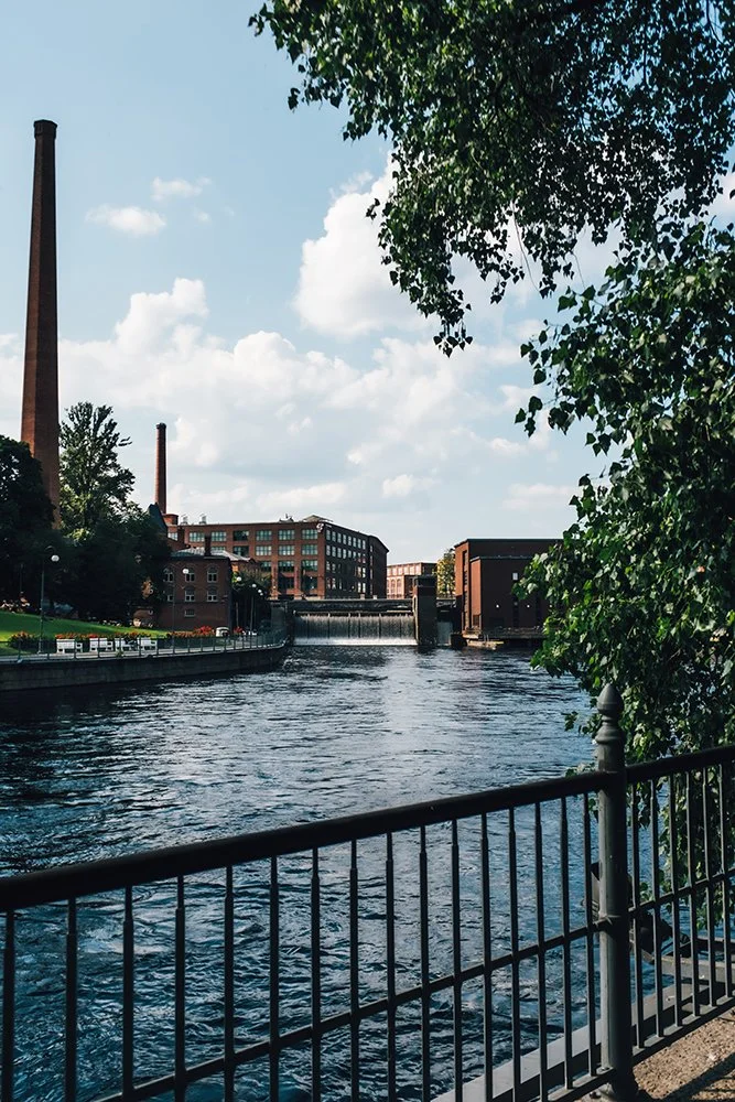 Maisema Tammerkoskelle. Valokuvia Tammerkoskelta
