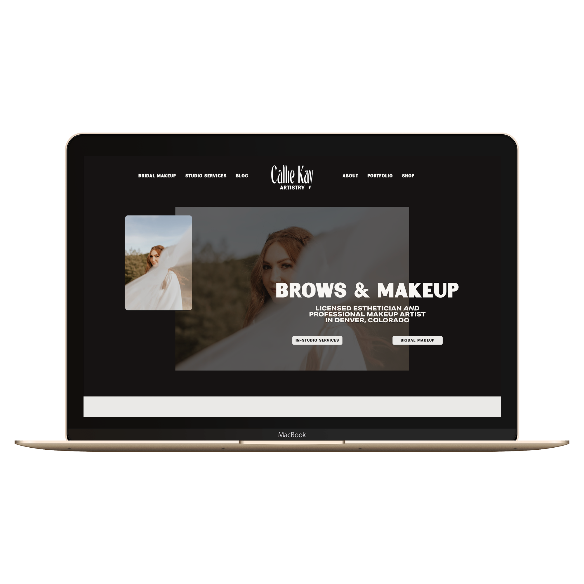 Callie Kay Artistry - website mock up - laptop - home page.png