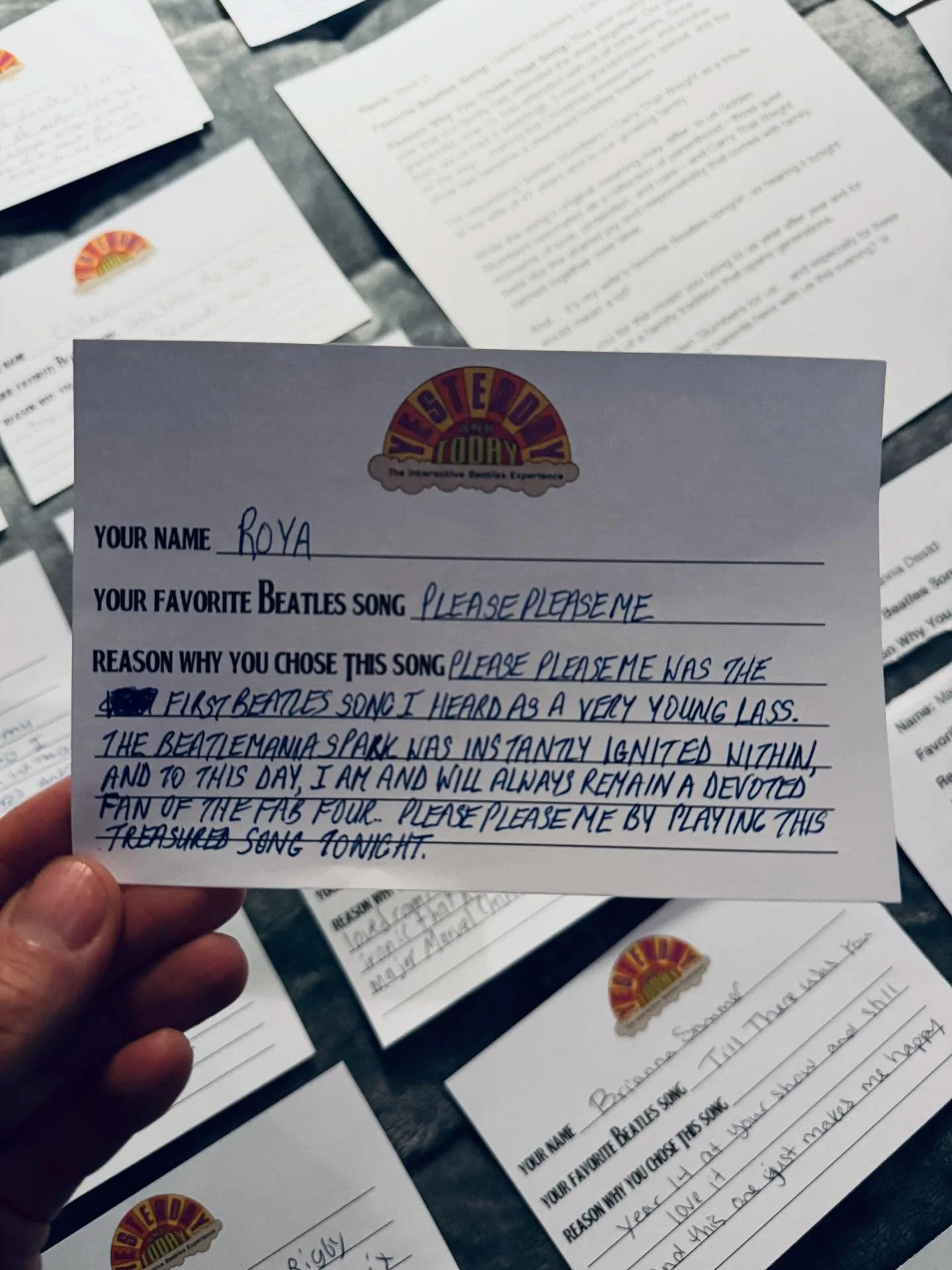 &ldquo;Please Please Me was the first Beatles song I heard as a very young lass. The Beatlemania spark was instantly ignited within, and to this day, I am and will always remain a devoted fan of the Fab Four. Please please me by playing this treasure