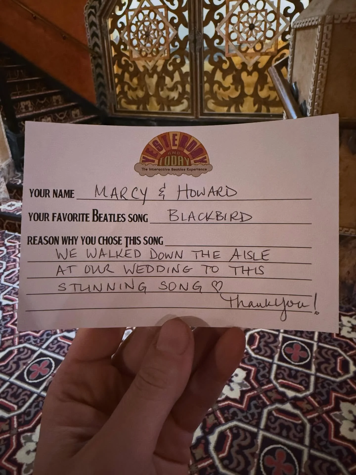 &ldquo;We walked down the aisle at our wedding to this stunning song ❤️&rdquo; - Marcy &amp; Howard