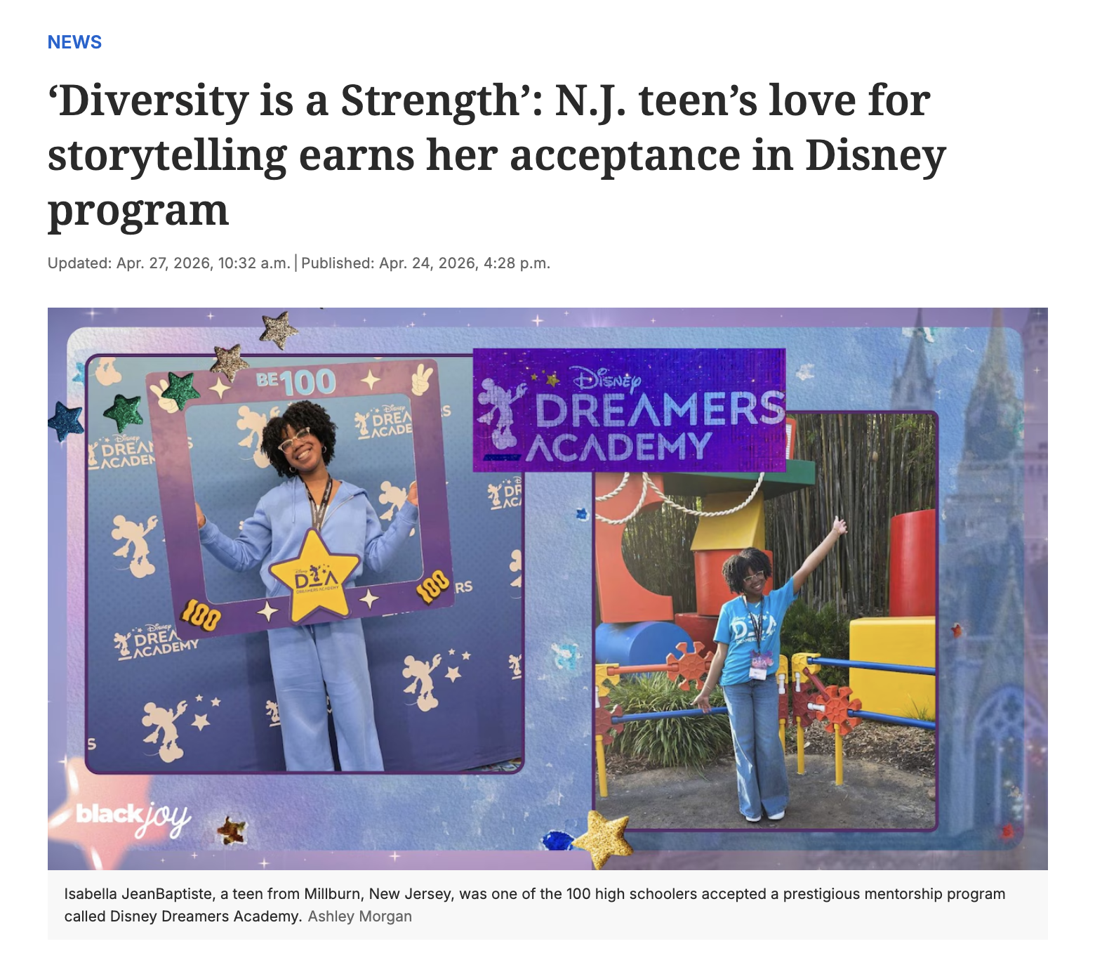 MISS TEE INSPIRES DISNEY TEEN