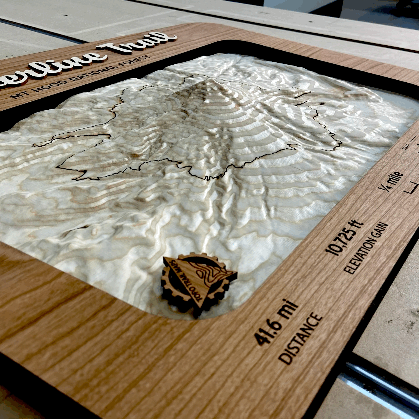 3D topographic trail maps of mt hood