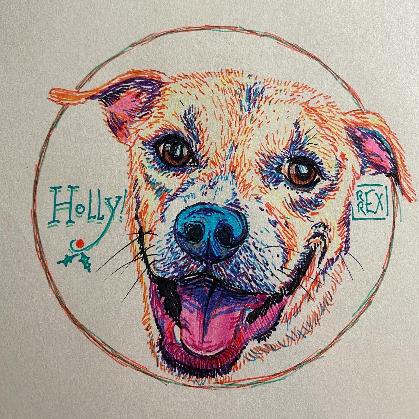 The finished portrait of Holly!