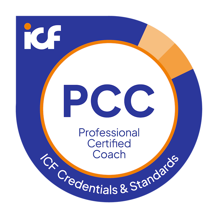 Badge de certification de Coach professionnelle certifiée PCC par ICF