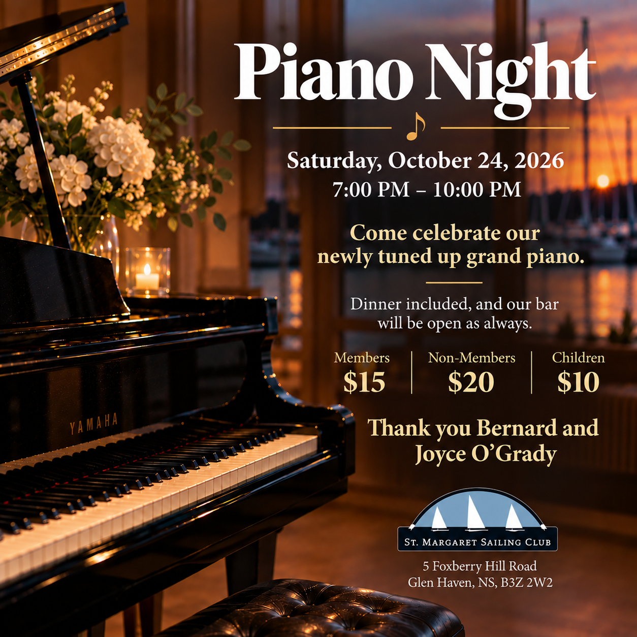 Rescheduled Piano Night