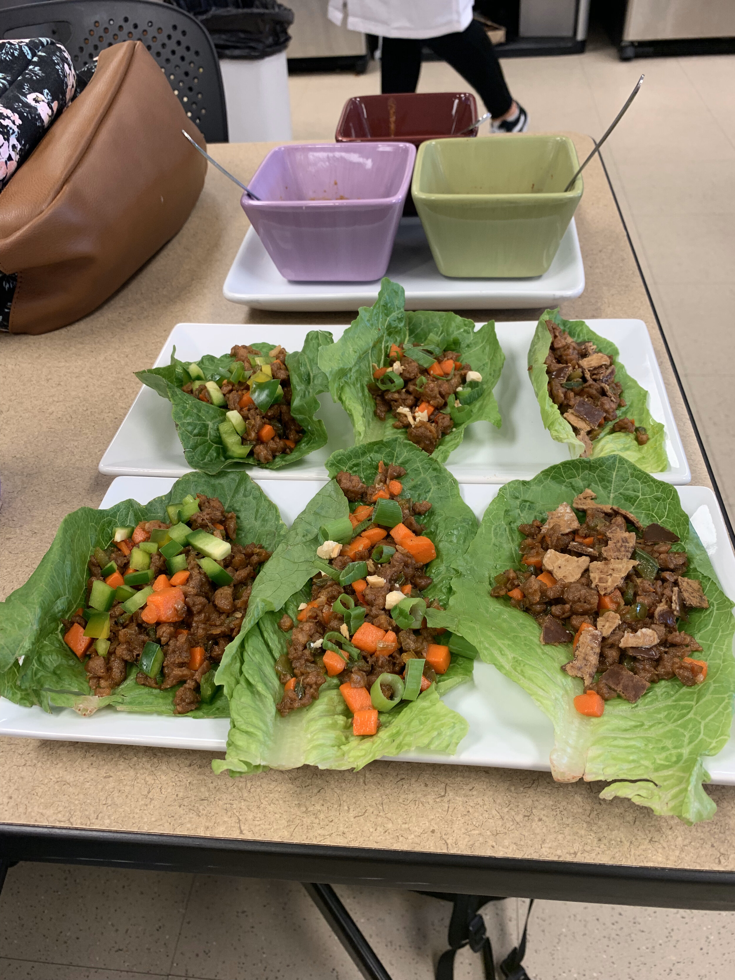 A lettuce wrap dish created by a student group during a group activity (Copy) (Copy)