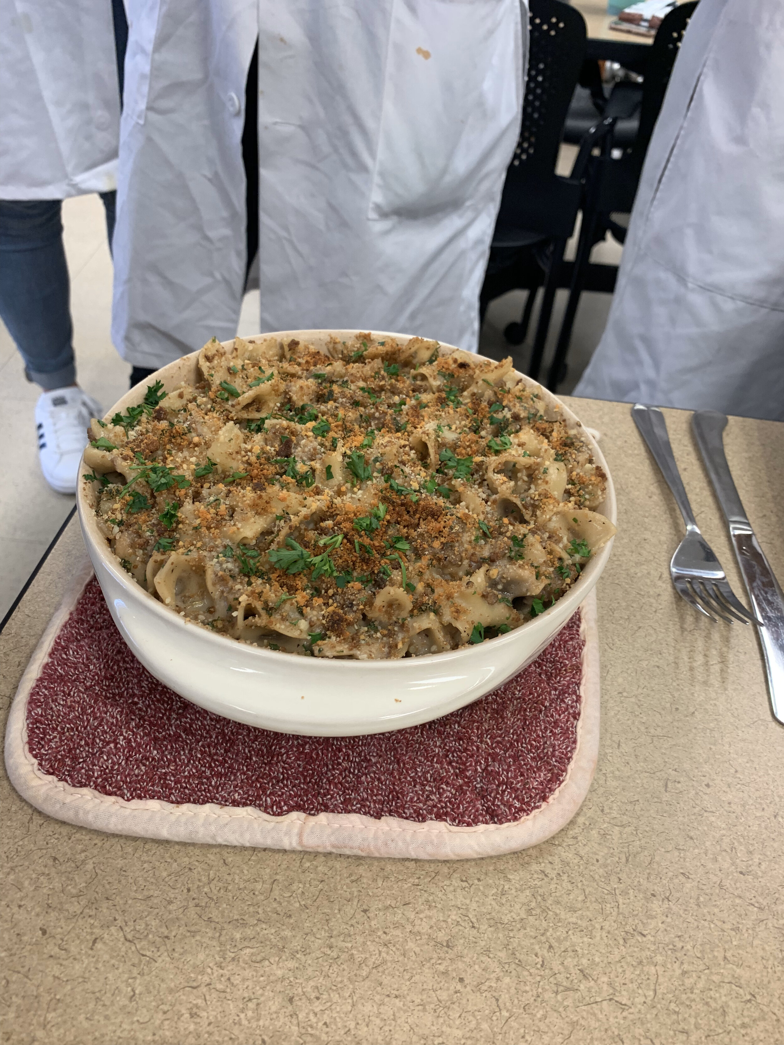 A stroganoff dish created by a student group during a group activity (Copy) (Copy)