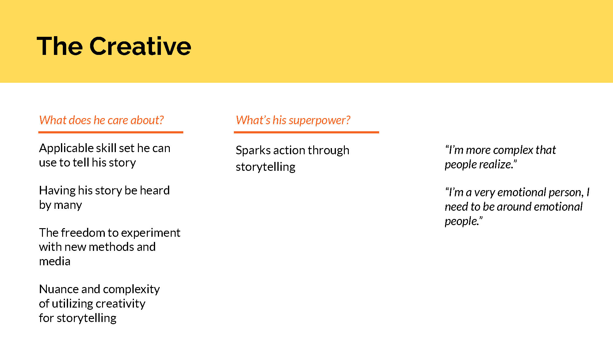 Overview of The Creative Persona