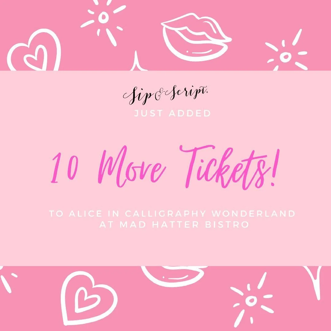 I CAN&rsquo;T BELIEVE WE SOLD OUT YOU GUYS!!!! 🥰 there was initially only 15 tickets available for this modern calligraphy class at @madhatterbistro this thursday (eeeeek!!) but this morning, the last two tickets were SOLD! luckily, we&rsquo;re able